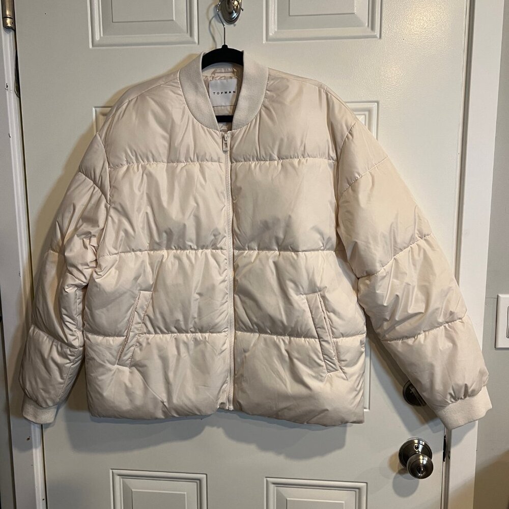 Topman Off White Pffer Jacket Men's Small